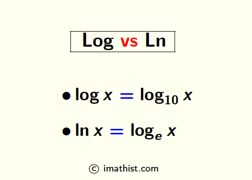 What is Ln in Math | Log vs Ln